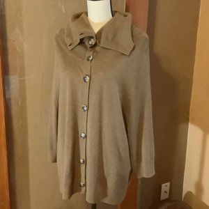 Theory Wool Blend Button wide collar Cardigan